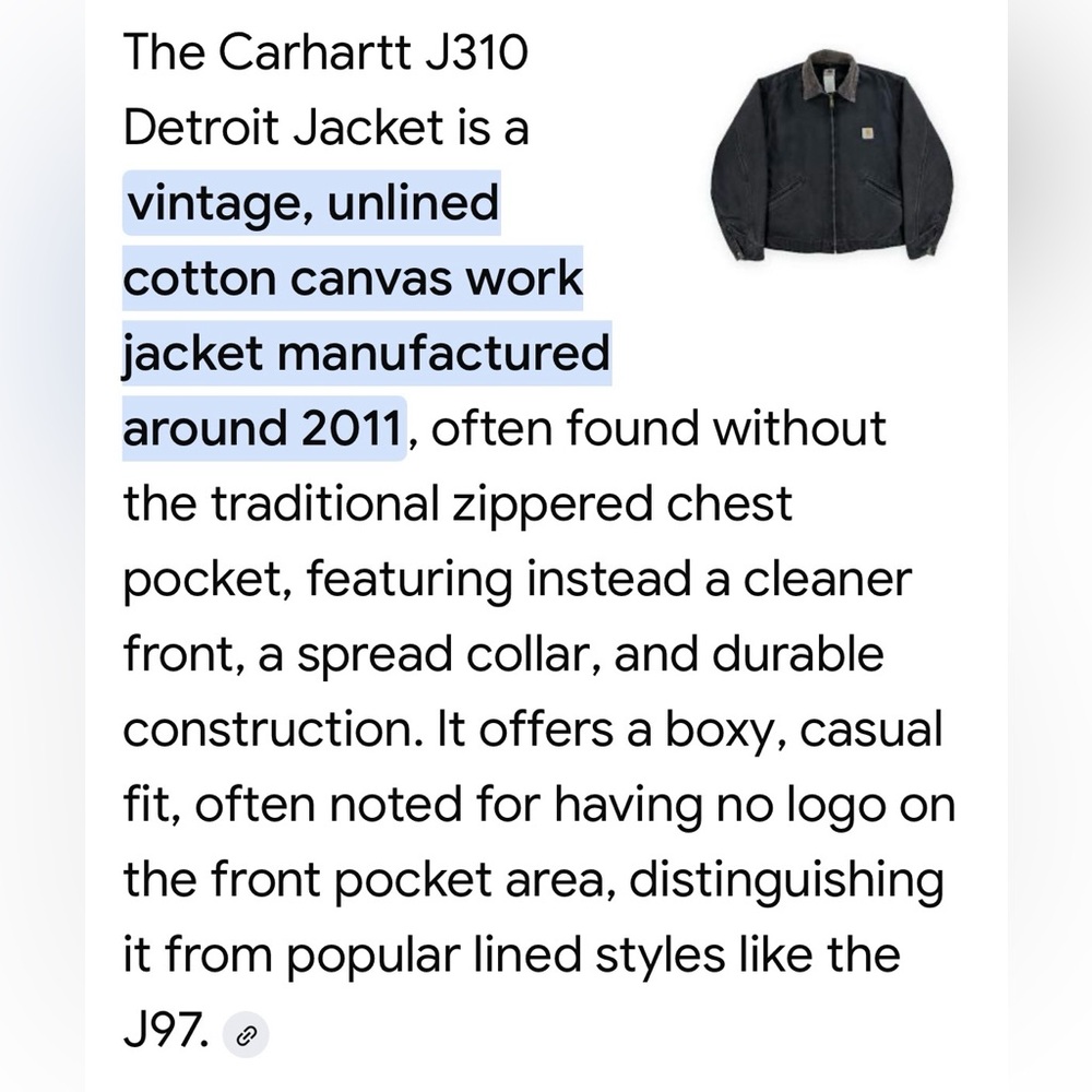 Vintage Carhartt Men’s Dark Green Canvas Jacket with Brown Collar; Size Large - Picture 7 of 9